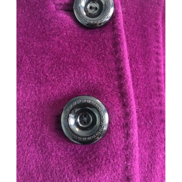 Carolina Herrera Wool Angora Purple Dress Jacket Coat Women’s Size L w/ Dust Bag - Picture 9 of 13